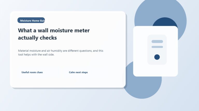 Moisture meter checking a wall for hidden dampness
