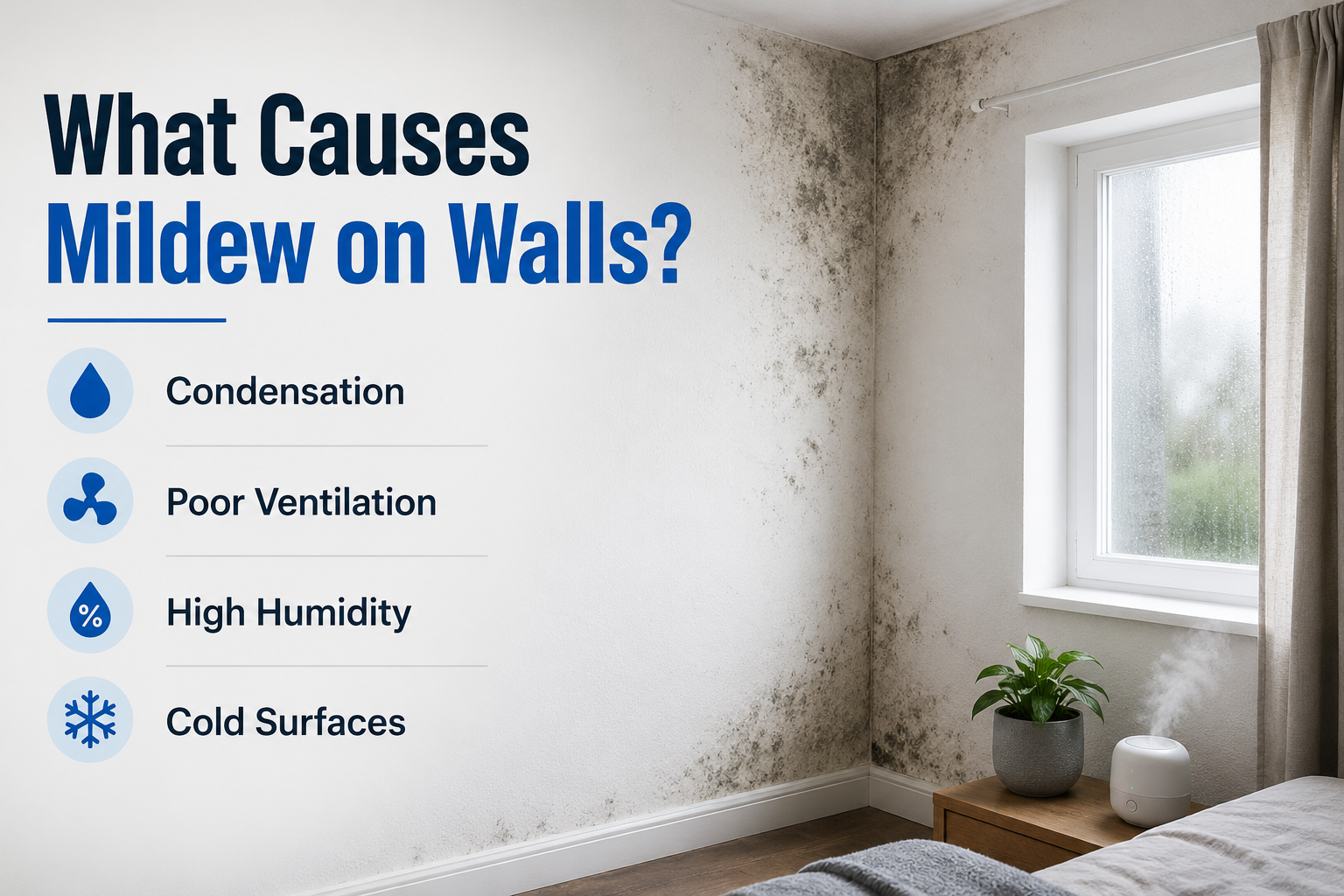 What Causes Mildew on Walls? Early Signs and Fixes