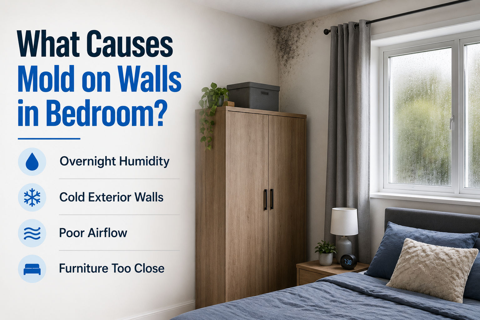 What Causes Mold on Walls in Bedroom Spaces? Common Reasons
